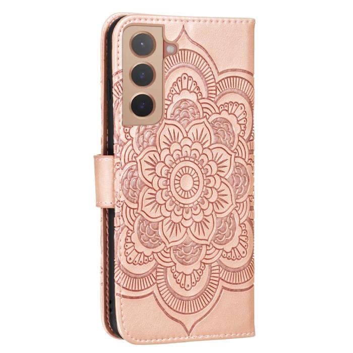 Bild 3, Samsung Galaxy S22 Plus Fodral Mandala Flower Roséguld