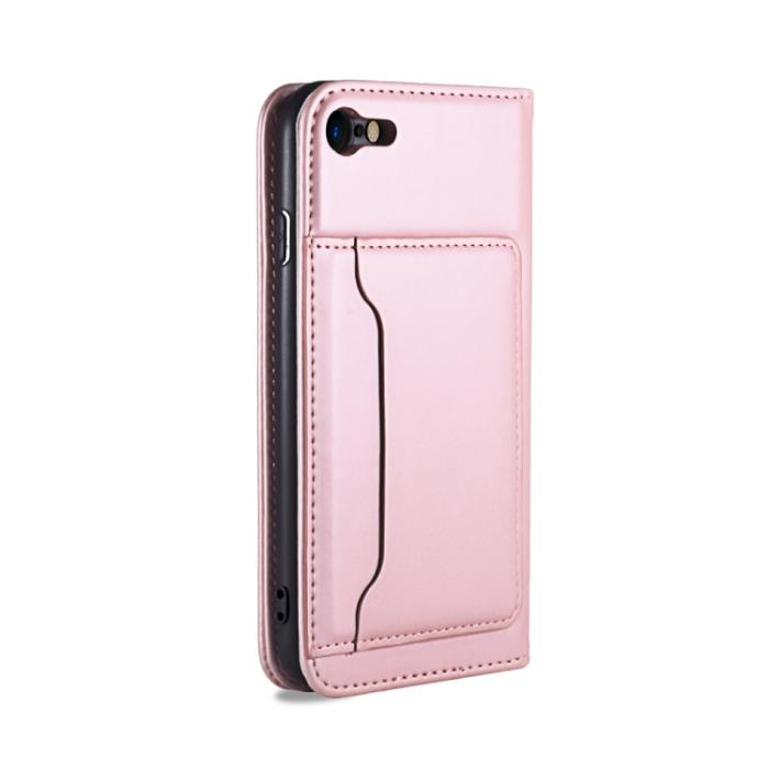 Bild 3, iPhone 7/8/SE Fodral Skin Feel Kortfack Roséguld