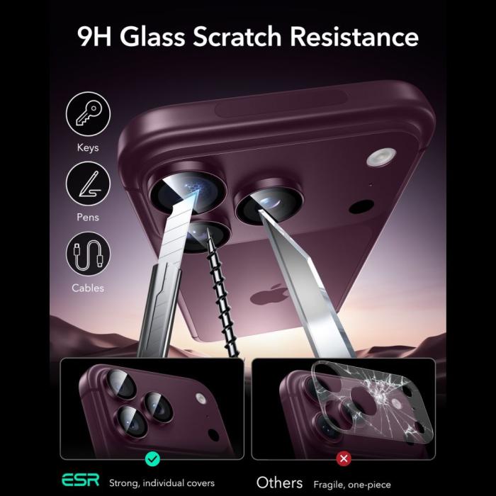 Bild 6, ESR iPhone 18 Pro / 18 Pro Max Linsskydd Armorite