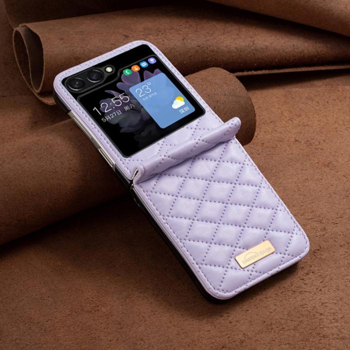 Bild 6, Samsung Galaxy Z Flip 5 Skal Diamond Textur Lila