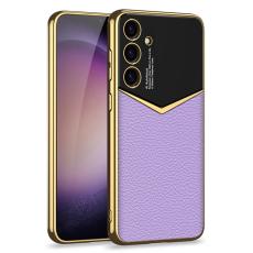 GKK Galaxy S25 Plus Skal L&auml;der Hybrid Electroplate Lila
