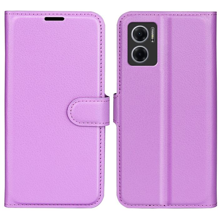 Bild 1, Xiaomi Redmi 10 5G Fodral Litchi Läder Lila