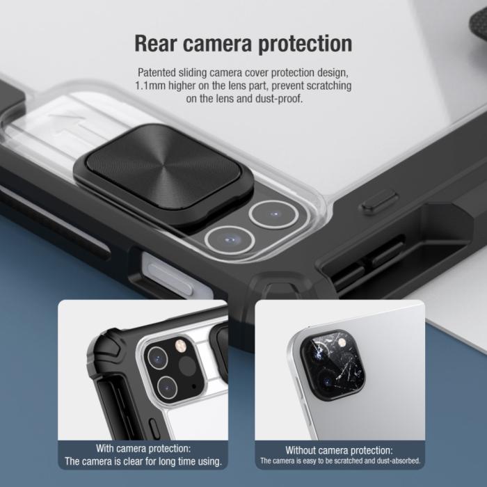 Bild 3, iPad Pro 12.9 (2020/2021) - NILLKIN CamShield Shockproof Tri-Fold Fodral - Svart