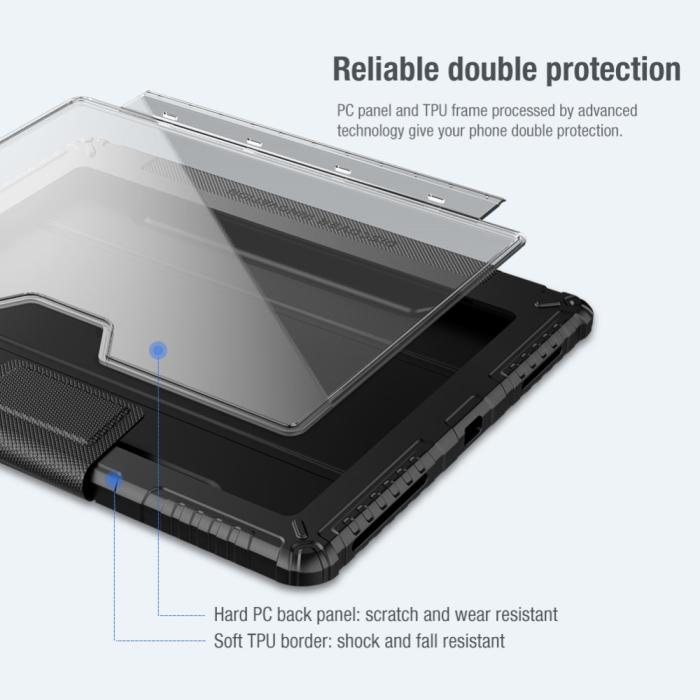 Bild 5, iPad Pro 12.9 (2020/2021) - NILLKIN CamShield Shockproof Tri-Fold Fodral - Svart