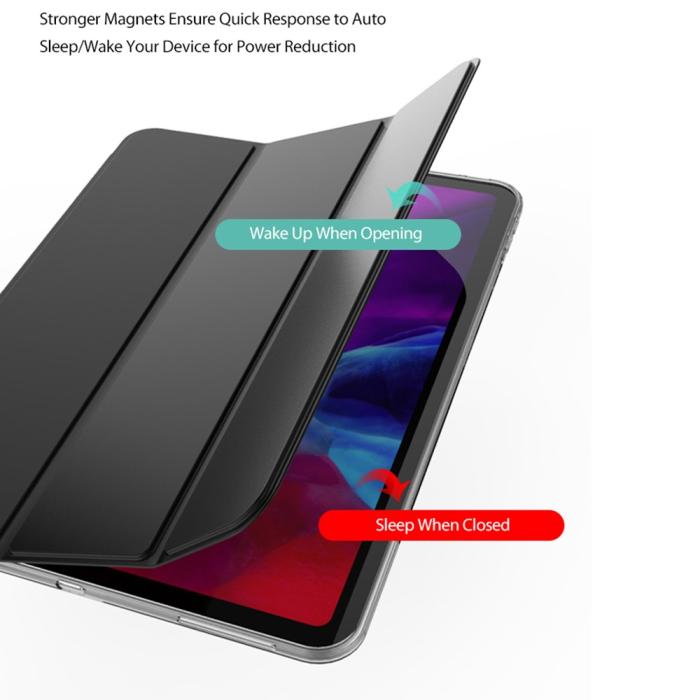 Bild 3, iPad Pro 11 (2021) - Tri-Fold Läder Fodral - Mörk Blå
