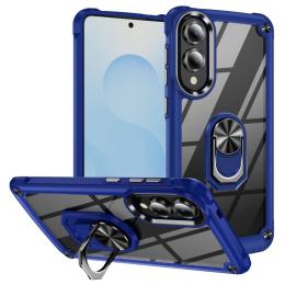 Samsung Galaxy S25 Edge Skal Shockproof Ring Hybrid Blå