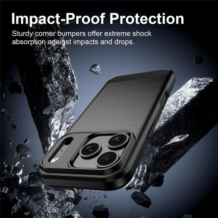 Bild 4, iPhone 18 Pro Max/17 Pro Max Skal Kolfiber Textur Svart