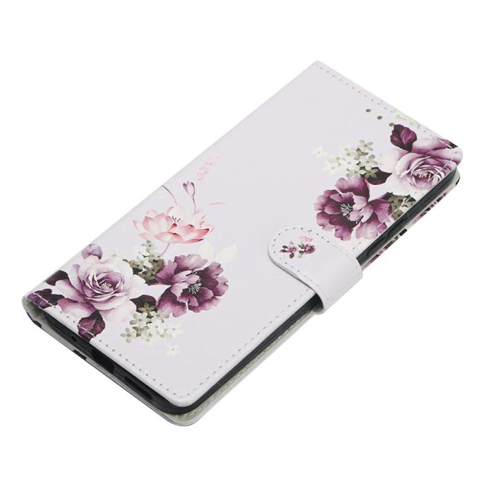 Bild 3, Xiaomi 17 Fodral Läder Blommor Rosa