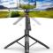 Selfie Stick Tripod 153 cm Bluetooth Svart