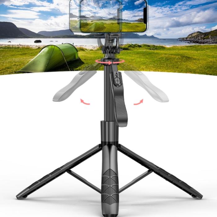 Bild 5, Selfie Stick Tripod 153 cm Bluetooth Svart