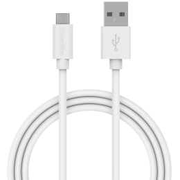 Smartline 3m Micro USB Laddningskabel Vit