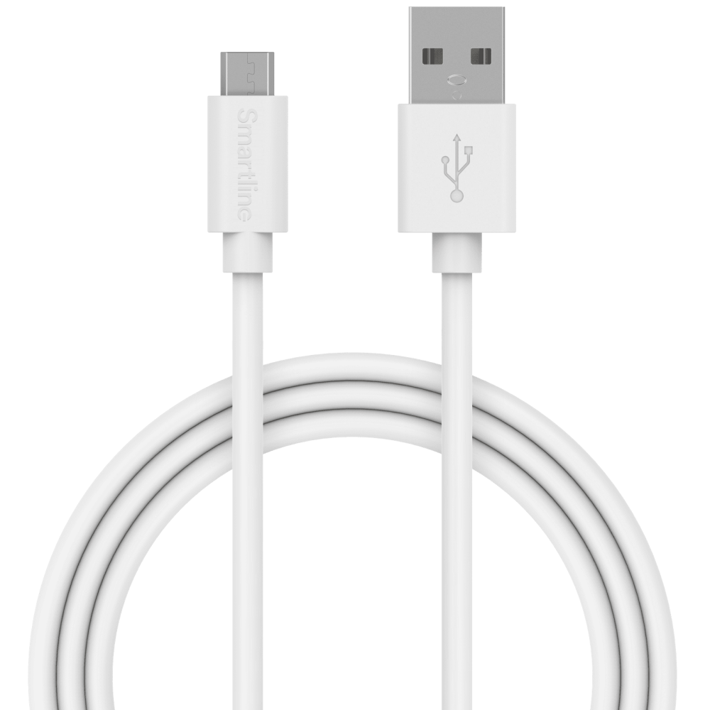 Smartline 3m Micro USB Laddningskabel Vit