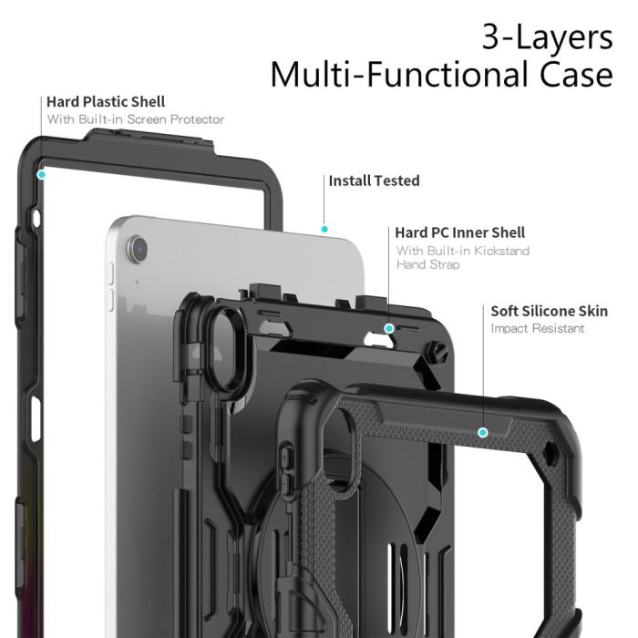Bild 6, iPad 11 2025 / 10.9 2022 Skal 360 Shockproof Hybrid Kickstand