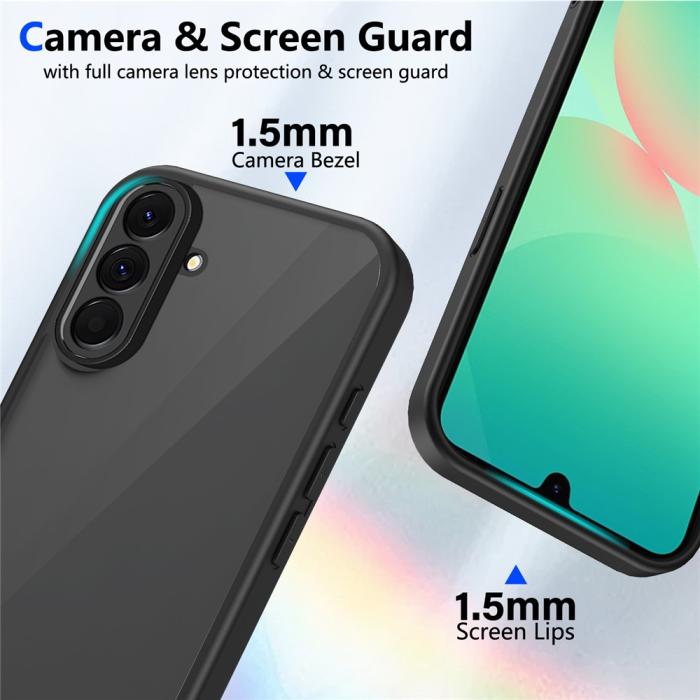 Bild 4, Samsung Galaxy A57 5G Skal Hybrid Transparent / Svart