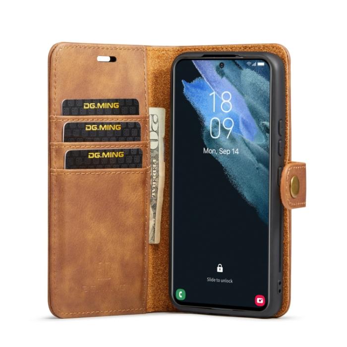 Bild 4, DG.MING Samsung Galaxy S22 Fodral 2in1 Magnet Fodral / Skal Brun