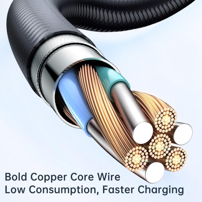 Bild 5, Mcdodo 1.2m 100W USB-C - USB-C Auto Off Kabel Svart