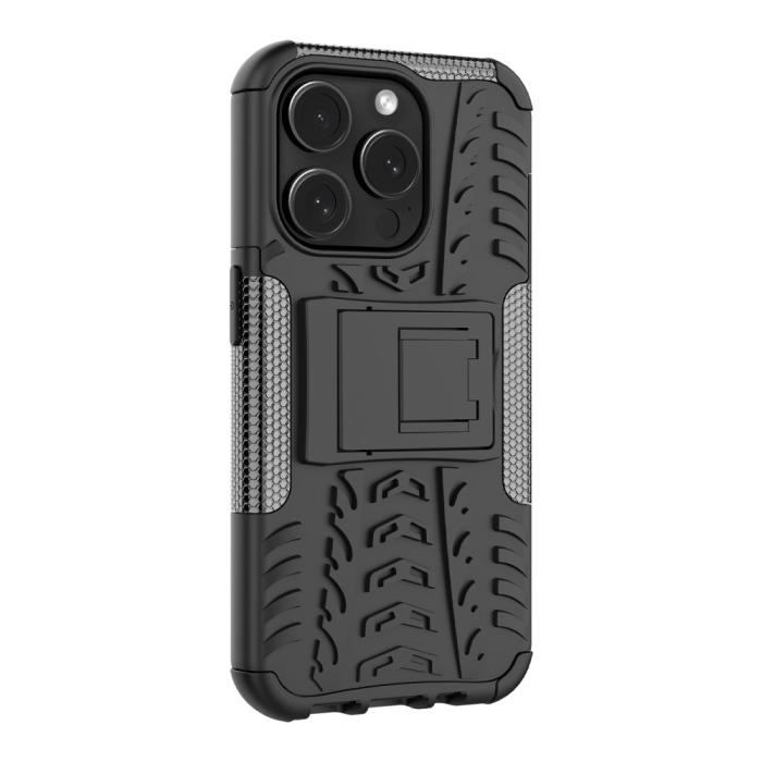 Bild 3, iPhone 15 Pro Max Stöttåligt Skal med Stöd Svart