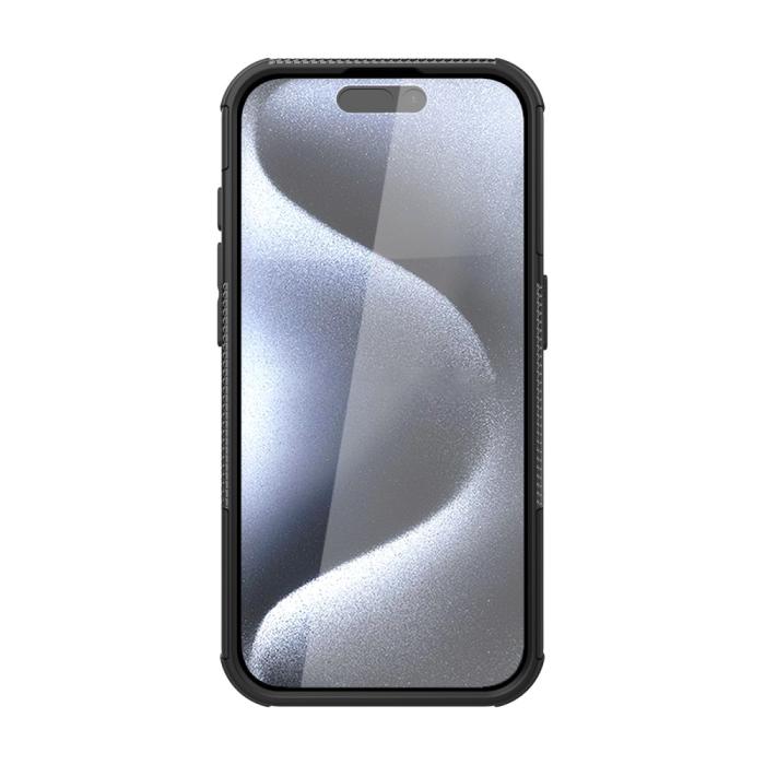 Bild 4, iPhone 15 Pro Max Stöttåligt Skal med Stöd Svart