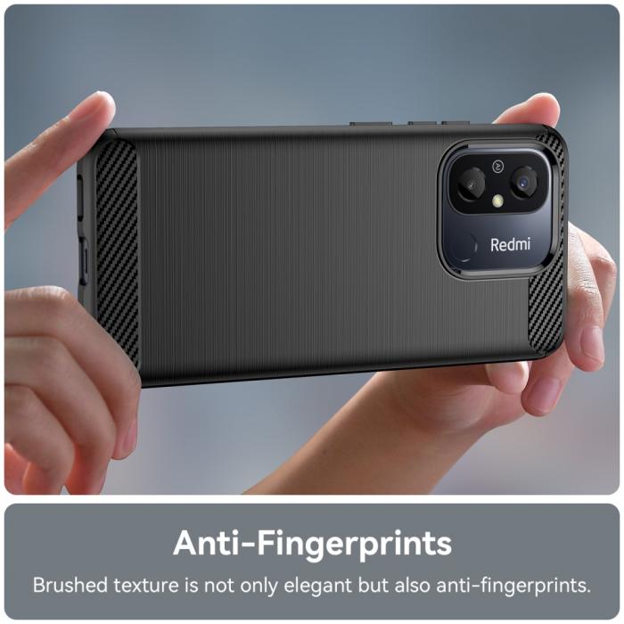 Bild 5, Xiaomi Redmi 12C 4G Skal Kolfiber Textur Svart