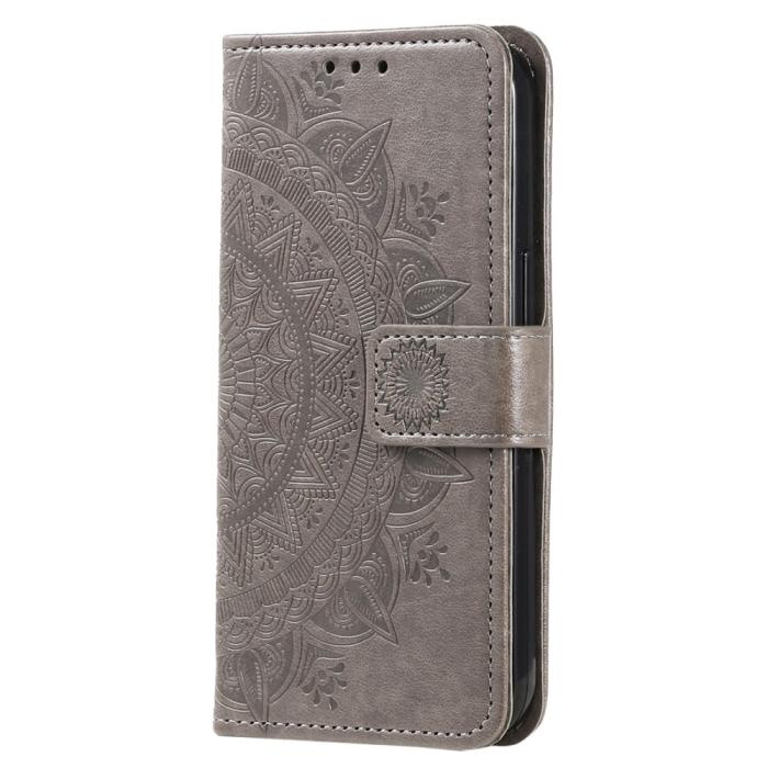Bild 4, Xiaomi Redmi Note 12 4G Fodral Mandala Läder Grå