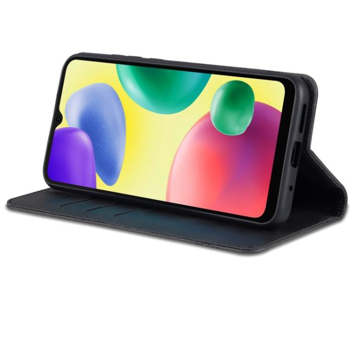Bild 4, AZNS Xiaomi Redmi 10C Fodral Flip Läder Svart