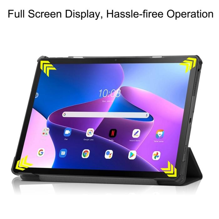 Bild 4, Lenovo Tab M10 Plus Gen 3 Fodral Tri-Fold Svart