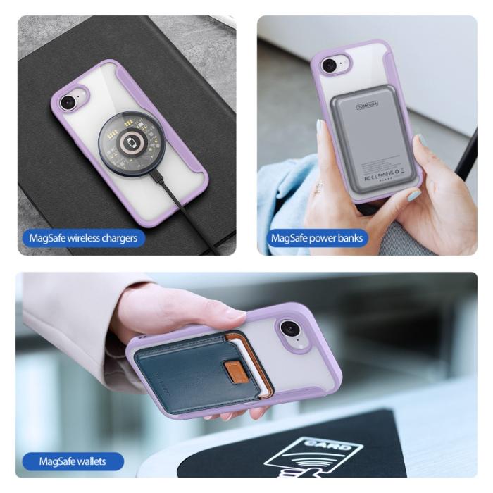 Bild 5, DUX DUCIS iPhone 17e/16e Fodral MagSafe Skin X Pro Lila/Rosa