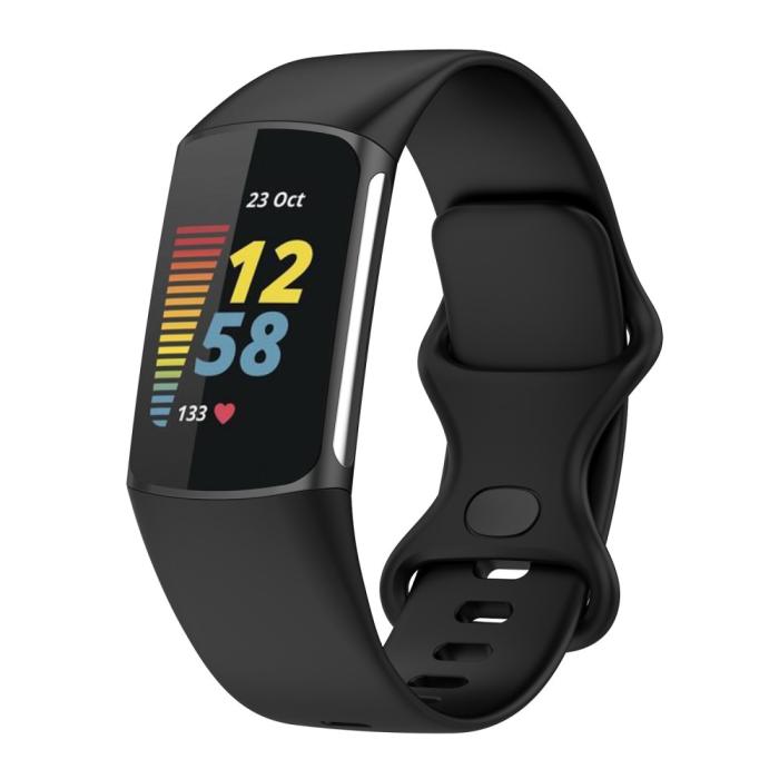 Bild 2, Fitbit Charge 6 / 5 Armband TPU (L) Svart