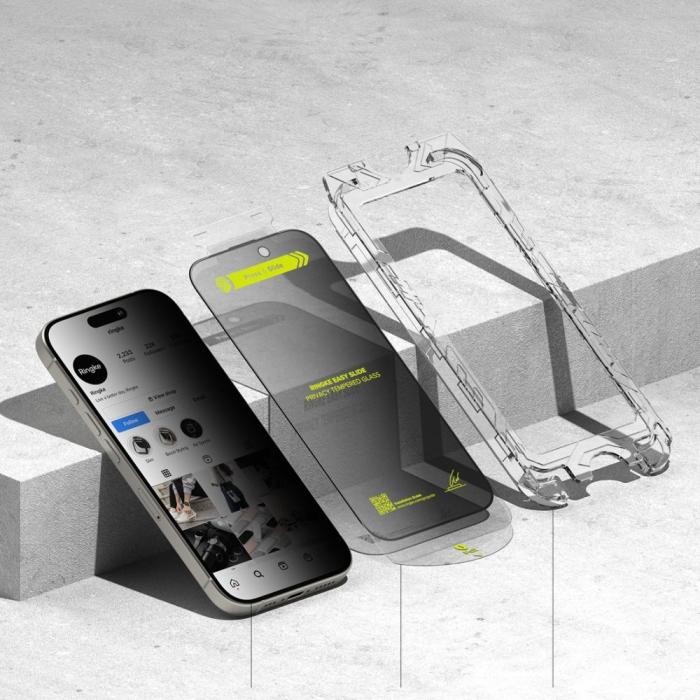 Bild 4, Ringke iPhone 16 Pro 2-PACK Skärmskydd Easy Slide Privacy