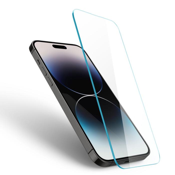 Bild 2, Spigen iPhone 14 Pro Glas.tR Slim Skärmskydd Härdat Glas
