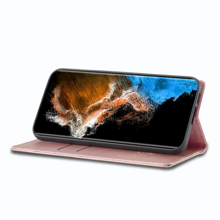 Bild 2, LC.IMEEKE Galaxy S24 Plus Fodral Flip Läder Roséguld