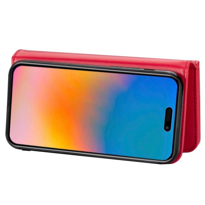 Bild 3, iPhone 15 Plus 9-korts 2in1 Magnet/Fodral Röd