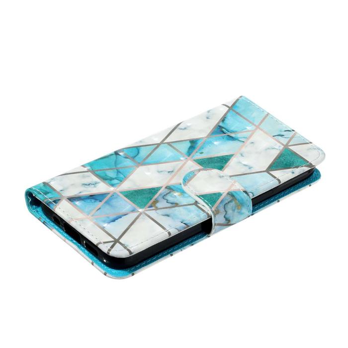 Bild 4, Xiaomi Redmi 15C Fodral Med Tryck Grön Marmor