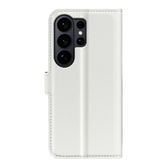 Bild 3, Samsung Galaxy S26 Ultra Fodral Litchi Läder Vit