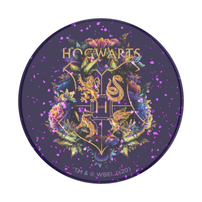 Bild 1, PopSockets PopGrip Glitter Hogwarts Floral