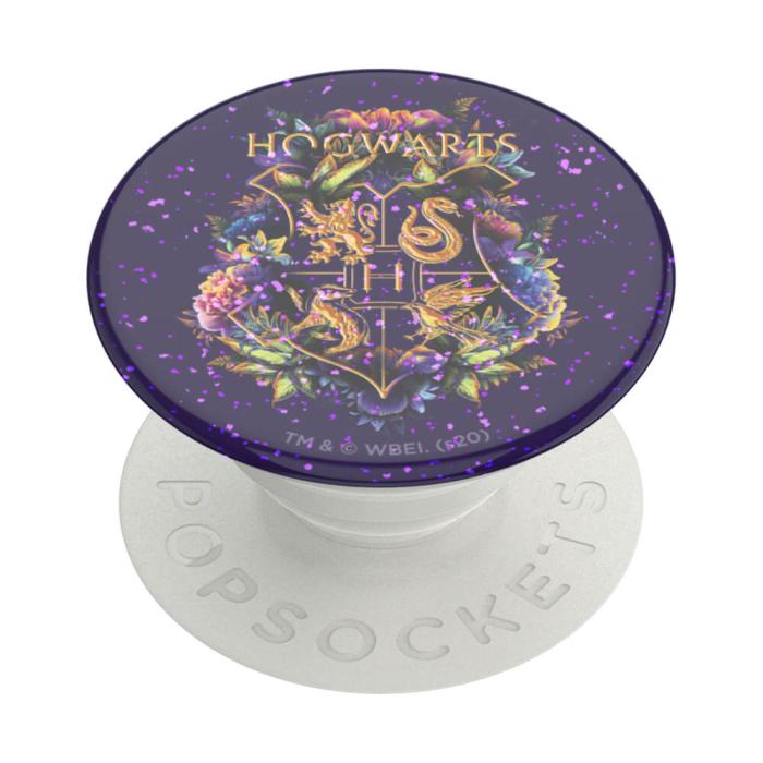 Bild 2, PopSockets PopGrip Glitter Hogwarts Floral