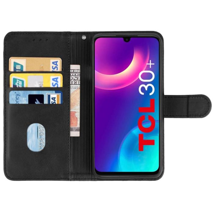 Bild 3, TCL 30+ (2022) Fodral Solid Läder Svart