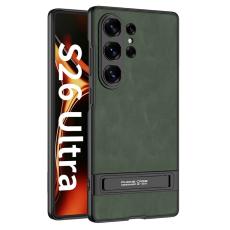 GKK Samsung Galaxy S26 Ultra Skal Kickstand L&auml;der Gr&ouml;n