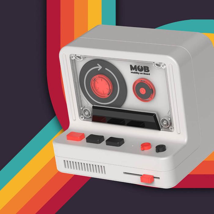 Bild 3, MOB Högtalare Retro Kamera Grå