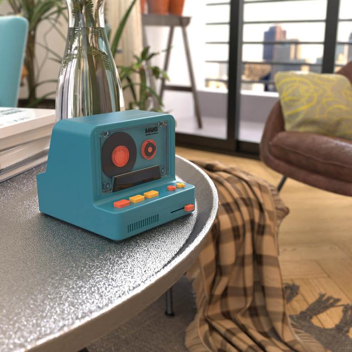 Bild 2, MOB Högtalare Retro Kamera Blå
