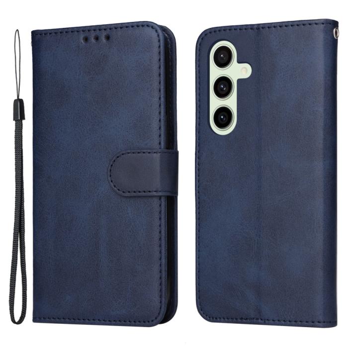 Bild 1, Samsung Galaxy S24 FE Plånboksfodral Läder Mörk Blå