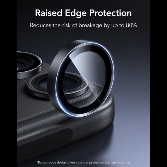 Bild 3, ESR iPhone 18 Pro / 18 Pro Max 2-PACK Linsskydd Svart