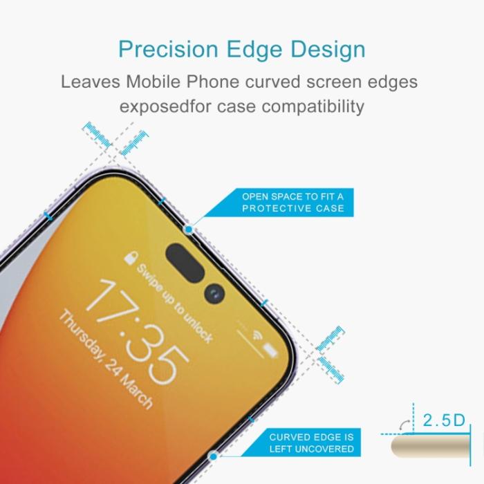 Bild 3, iPhone 14 Pro Max Skärmskydd Härdat Glas