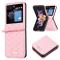 Samsung Galaxy Z Flip 5 Skal Diamond Textur Rosa