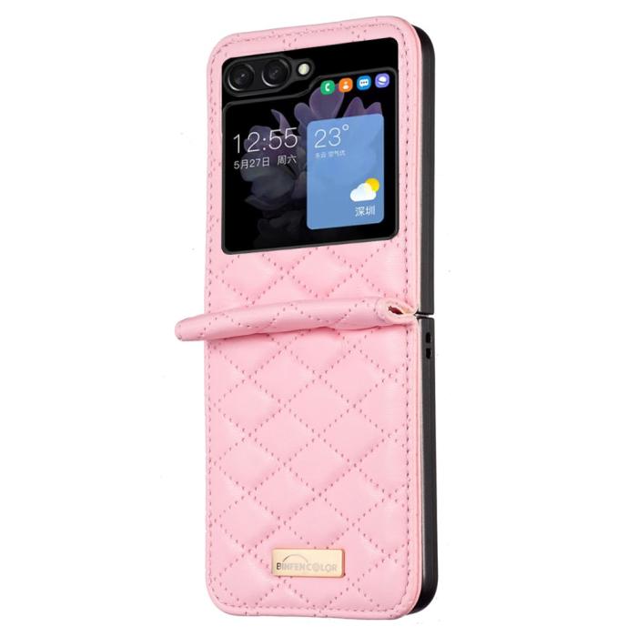Bild 2, Samsung Galaxy Z Flip 5 Skal Diamond Textur Rosa