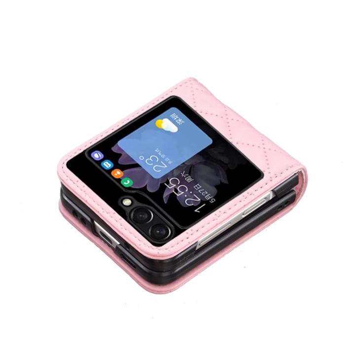 Bild 3, Samsung Galaxy Z Flip 5 Skal Diamond Textur Rosa