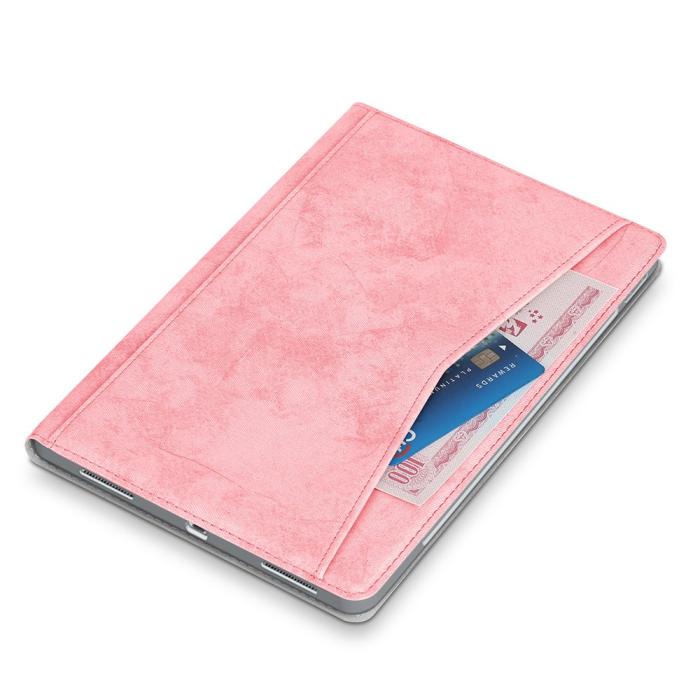 Bild 3, iPad Pro 12.9 (2018/2020/2021) - Fodral Med Frontficka Och Pennhållare - Rosa