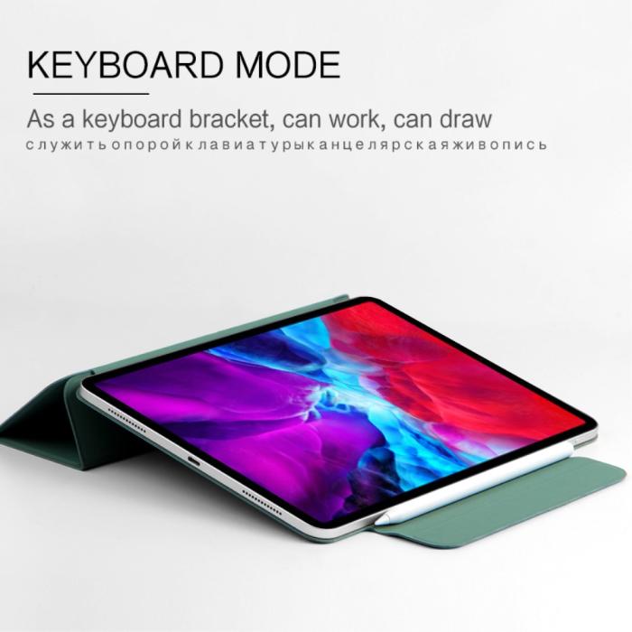 Bild 2, iPad Pro 12.9 (2018/2020/2021) - Solid Tri-Fold Fodral - Grön