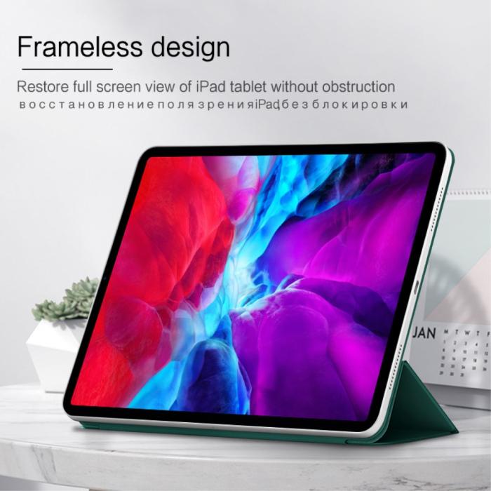 Bild 3, iPad Pro 12.9 (2018/2020/2021) - Solid Tri-Fold Fodral - Grön