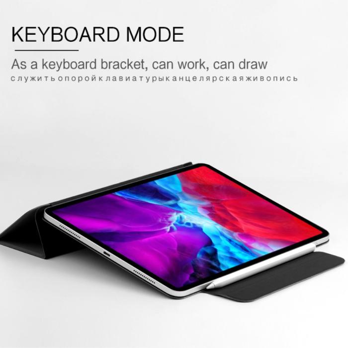 Bild 2, iPad Pro 12.9 (2018/2020/2021) - Solid Tri-Fold Fodral - Svart